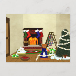 オリバーのクリスマスの飾り付け ポストカード