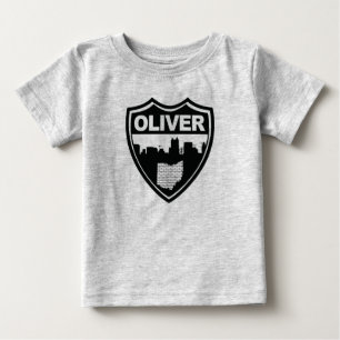オリバーのスカイラインのティー ベビーTシャツ