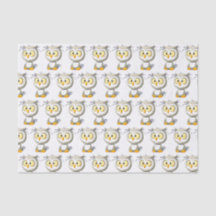 オリバーのフクロウのベビーシャワーのティッシュのギフト用包装紙