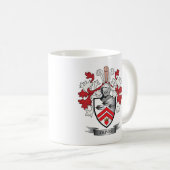 オリバーの家紋の紋章付き外衣 コーヒーマグカップ (正面右)