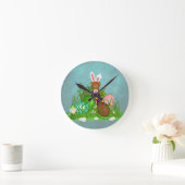 オリバーザオター&イースター素晴らしエッグ狩り ラウンド壁時計 (ホーム)