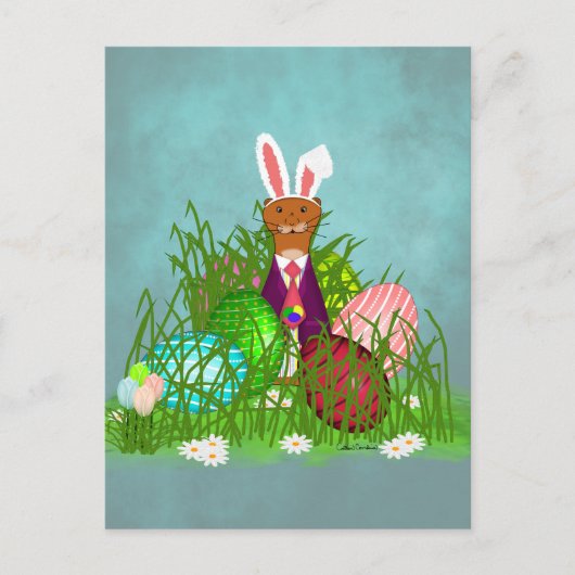 オリバーザオッターとイースター素晴らしエッグ狩り ポストカード (正面)