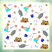 オリバーザオッターサマービーチバケーションパターン ウィンドウサイン (シート3)