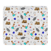 オリバーザオッターサマービーチバケーションパターン カッティングボード (正面)