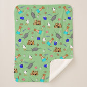 オリバーザオッターサマービーチバケーションパターン シェルパブランケット (正面)