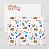 オリバーザオッターサマービーチバケーションパターン シーズンポストカード (正面/裏面)