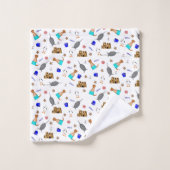 オリバーザオッターサマービーチバケーションパターン バスタオルセット (ウォッシュタオル)