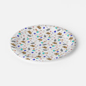 オリバーザオッターサマービーチバケーションパターン ペーパープレート (アングル)