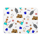 オリバーザオッターサマービーチバケーションパターン マグネット (横)