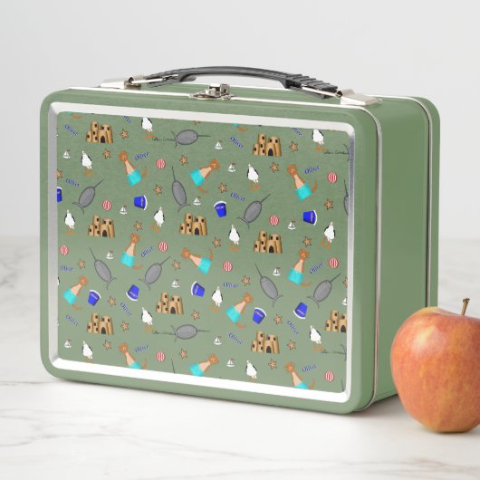 オリバーザオッターサマービーチバケーションパターン メタルランチボックス (インサイチュ)