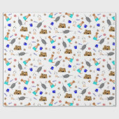 オリバーザオッターサマービーチバケーションパターン ラッピングペーパー (フラット)