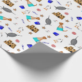 オリバーザオッターサマービーチバケーションパターン ラッピングペーパー (角)