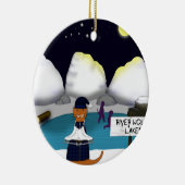 オリバーザオッタースケートアットリバーセラミックオーナメント セラミックオーナメント (右)