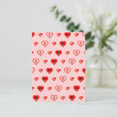 オリバーザオッターバレンタインデーのパターン ポストカード (スタンド正面)