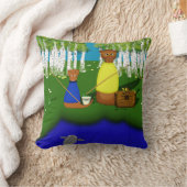 オリバーザオッター魚釣りwithパパ クッション (ブランケット)