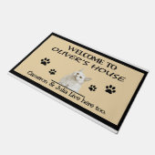 オリバーズハウスキャットへようこそ ドアマット (アングル)
