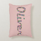 オリバータイポグラフィカラフルとパターンデザイン アクセントクッション (正面(垂直))