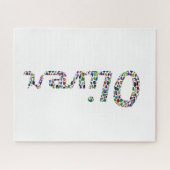 オリバータイポグラフィカラフルとパターンデザイン ジグソーパズル (横)