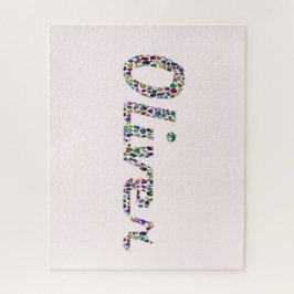 オリバータイポグラフィカラフルとパターンデザイン ジグソーパズル