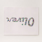 オリバータイポグラフィカラフルとパターンデザイン ジグソーパズル (横)