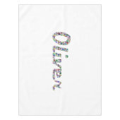 オリバータイポグラフィカラフルとパターンデザイン テーブルクロス (正面)