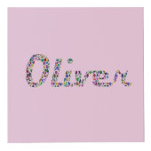 オリバータイポグラフィカラフルとパターンデザイン フォトキューブ (右)