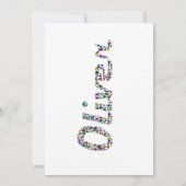 オリバータイポグラフィカラフルとパターンデザイン 招待状 (裏面)