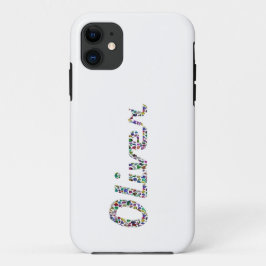 オリバータイポグラフィカラフルとパターンデザイン iPhone 11 ケース