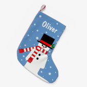 オリバーパーソナライズされたのクリスマスストッキング スモールクリスマスストッキング (正面 (吊り時))