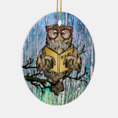 オリバーフクロウが読む セラミックオーナメント (右)
