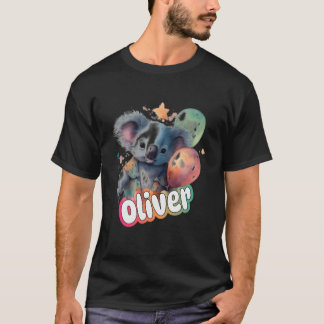 オリバー – かわいいコアラの可愛い少年の名前 Tシャツ