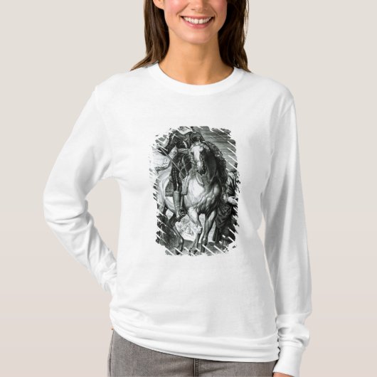 オリバー・クロムウェルの乗馬のポートレート Tシャツ (正面)