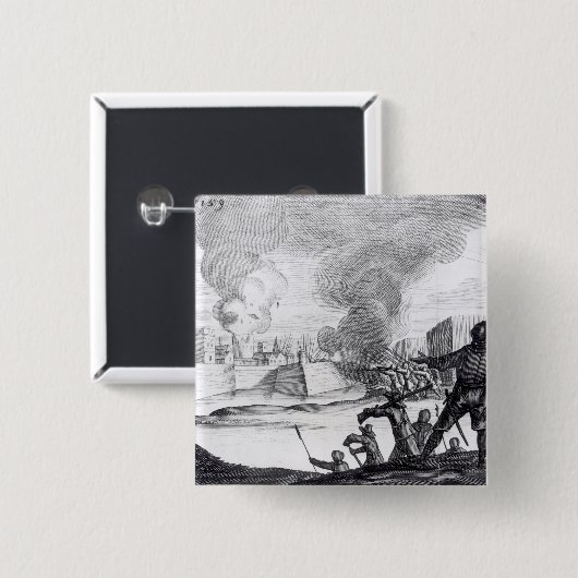 オリバー・クロムウェルは1649-50年にドロイダを包囲します 缶バッジ (正面&裏面)