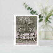 オリバー・クロムウェル (1599-1658)の騎馬像 ポストカード (スタンド正面)