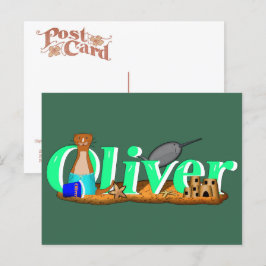 オリバー・ザ・オッターのビーチ ポストカード