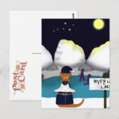 オリバー・ザ・オッター・スケート場の川 ポストカード (正面/裏面)