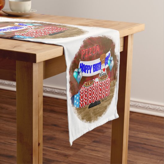 オリバー・ザ・オーターは6歳！ハッピーバースデー ショートテーブルランナー (インサイチュ)