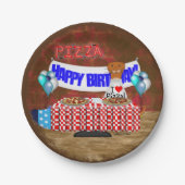 オリバー・ザ・オーターは6歳!ハッピーバースデー ペーパープレート (正面)