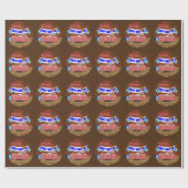 オリバー・ザ・オーターは6歳!ハッピーバースデー ラッピングペーパー (フラット)