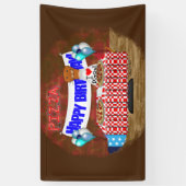 オリバー・ザ・オーターは6歳!ハッピーバースデー 横断幕 (縦)