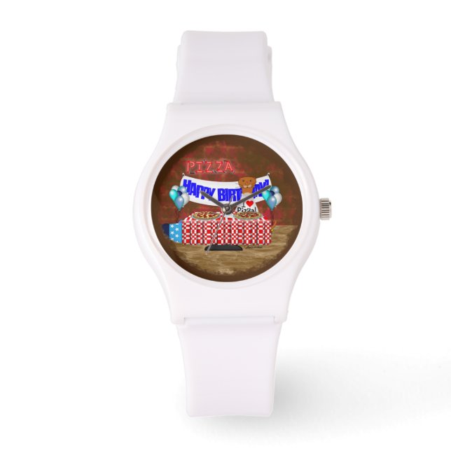 オリバー・ザ・オーターは6歳！ハッピーバースデー 腕時計 (正面)