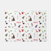 オリバー・ザ・オーター・クリスマス・ランダム・パターン ドアマット (正面)