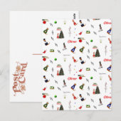オリバー・ザ・オーター・クリスマス・ランダム・パターン ポストカード (正面/裏面)