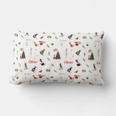 オリバー・ザ・オーター・クリスマス・ランダム・パターン ランバークッション (正面)