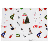 オリバー・ザ・オーター・クリスマス・ランダム・パターン ラージペーパーバッグ (正面)