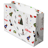オリバー・ザ・オーター・クリスマス・ランダム・パターン ラージペーパーバッグ (裏面アングル)