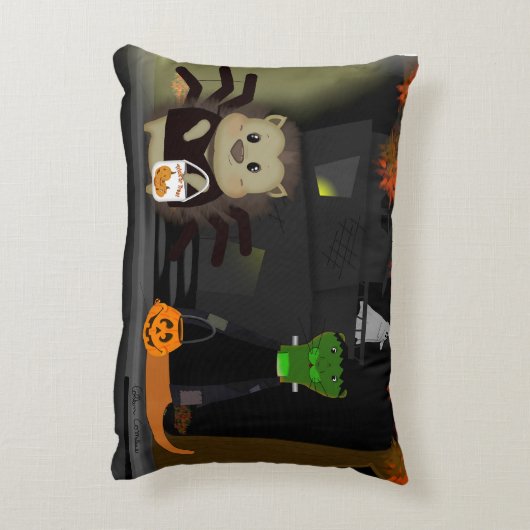 オリバー・ザ・オーター・トリックまたは彼の友人との治療 アクセントクッション (裏面(縦))