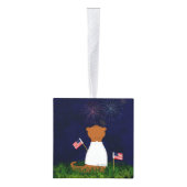 オリバー・ザ・カワウソ花火 キューブオーナメント (右)