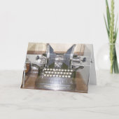「オリバー·タイプライター」誕生日カード カード (正面)