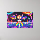 オリビアとサイケデリア キャンバスプリント (正面)